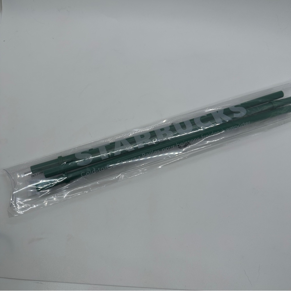 Starbucks Cold to Go Venti Reusable Three Straws NWT